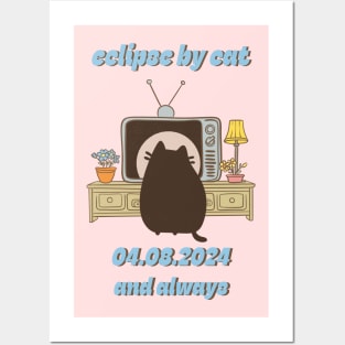 The cat is to blame for the total solar eclipse Posters and Art